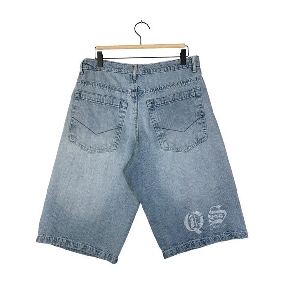 Vintage Straight Leg Printed Bermuda Denim Shorts 34 - Picture 5 of 7